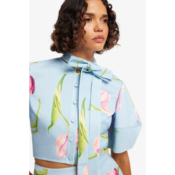 Leo Lin Molly Puff Sleeve Top  - Leo Lin Dress - Australian Luxury Fashion - Shop at Luxury Shoes 