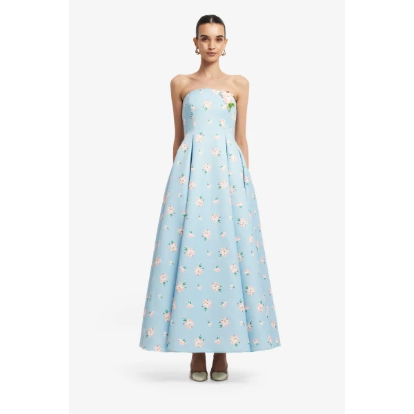 Leo Lin Nora Bustier Maxi Dress  - Leo Lin Dress - Australian Luxury Fashion - Shop at Luxury Shoes 