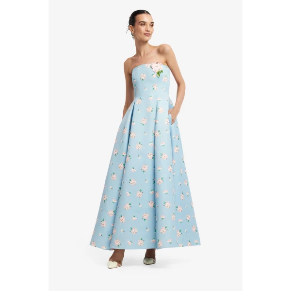 Leo Lin Nora Bustier Maxi Dress  - Leo Lin Dress - Australian Luxury Fashion - Shop at Luxury Shoes 