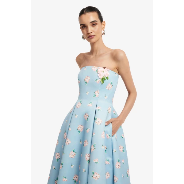 Leo Lin Nora Bustier Maxi Dress  - Leo Lin Dress - Australian Luxury Fashion - Shop at Luxury Shoes 