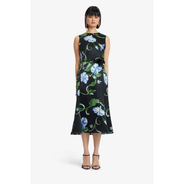Leo Lin Olive Midi Dress  - Leo Lin Dress - Australian Luxury Fashion - Shop at Luxury Shoes 