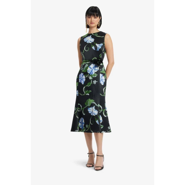 Leo Lin Olive Midi Dress  - Leo Lin Dress - Australian Luxury Fashion - Shop at Luxury Shoes 
