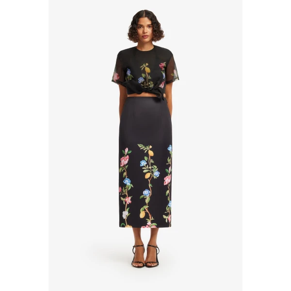 Leo Lin Quinn Midi Skirt  - Leo Lin Dress - Australian Luxury Fashion - Shop at Luxury Shoes 