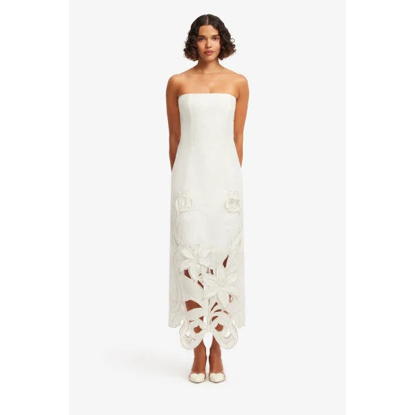 Leo Lin Rayna Appliqué Bustier Maxi Dress  - Leo Lin Dress - Australian Luxury Fashion - Shop at Luxury Shoes 