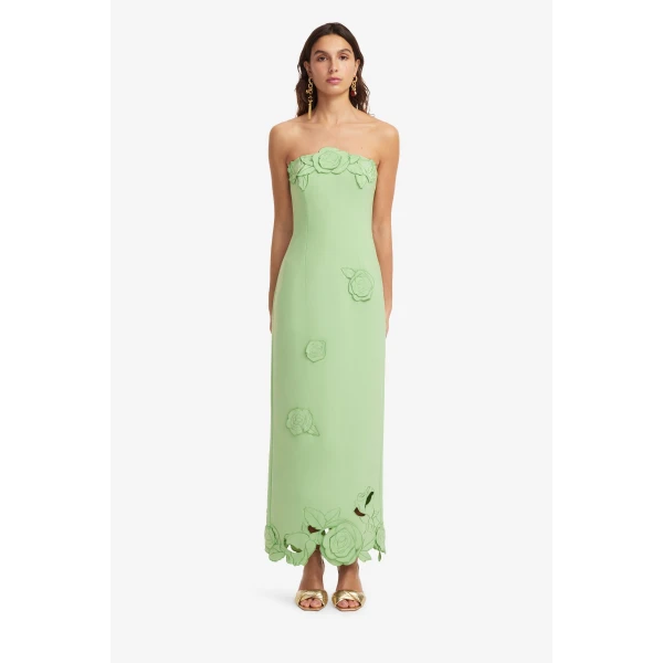Leo Lin Rayna Appliqué Bustier Maxi Dress  - Leo Lin Dress - Australian Luxury Fashion - Shop at Luxury Shoes 
