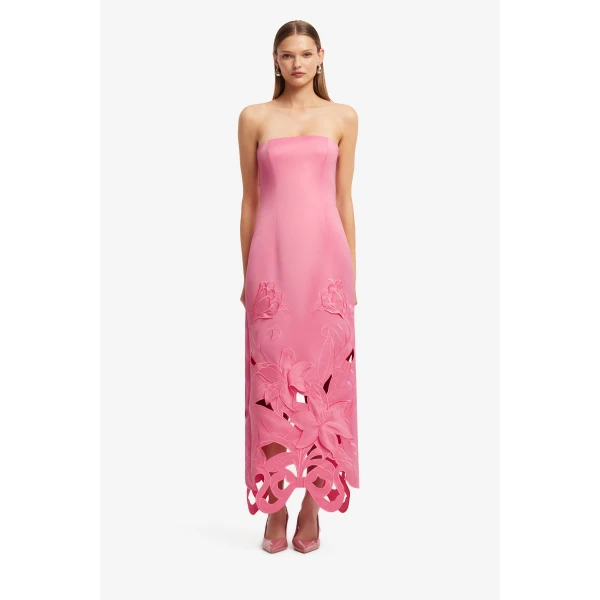 Leo Lin Rayna Appliqué Bustier Maxi Dress  - Leo Lin Dress - Australian Luxury Fashion - Shop at Luxury Shoes 