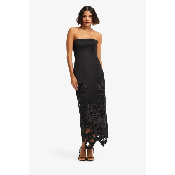 Leo Lin Rayna Appliqué Bustier Maxi Dress  - Leo Lin Dress - Australian Luxury Fashion - Shop at Luxury Shoes 