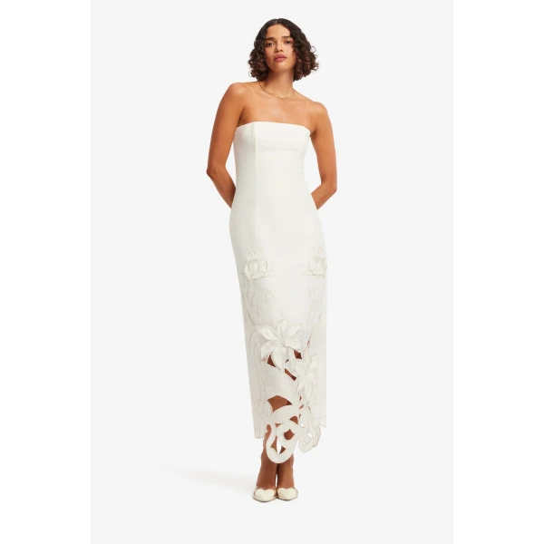 Leo Lin Rayna Appliqué Bustier Maxi Dress  - Leo Lin Dress - Australian Luxury Fashion - Shop at Luxury Shoes 