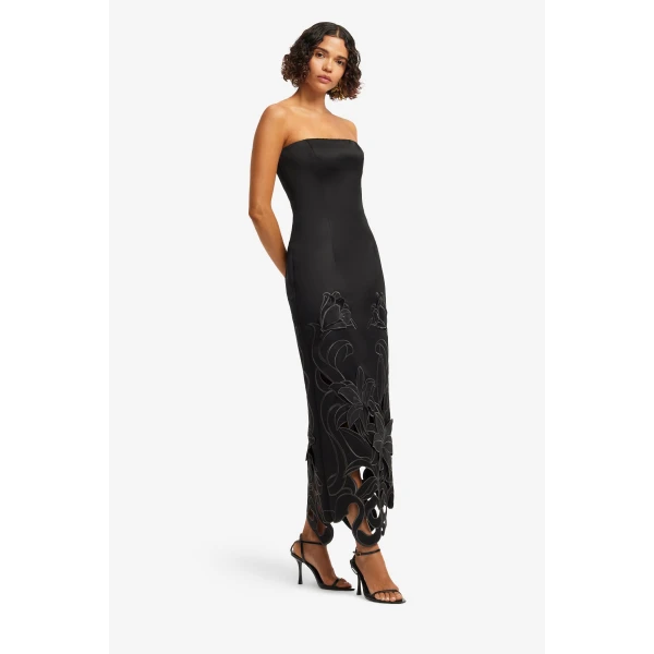Leo Lin Rayna Appliqué Bustier Maxi Dress  - Leo Lin Dress - Australian Luxury Fashion - Shop at Luxury Shoes 