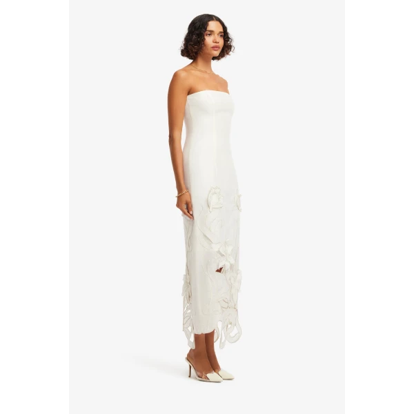 Leo Lin Rayna Appliqué Bustier Maxi Dress  - Leo Lin Dress - Australian Luxury Fashion - Shop at Luxury Shoes 