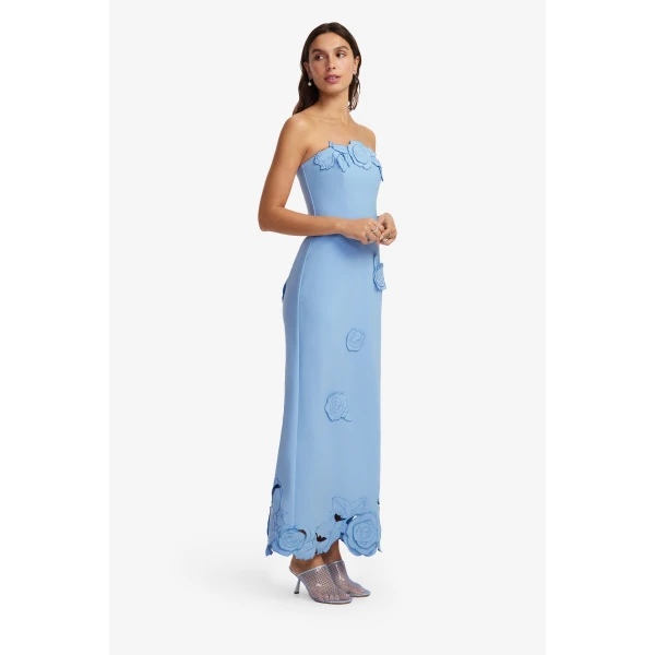 Leo Lin Rayna Appliqué Bustier Maxi Dress  - Leo Lin Dress - Australian Luxury Fashion - Shop at Luxury Shoes 