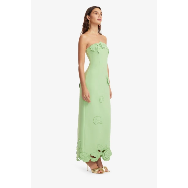 Leo Lin Rayna Appliqué Bustier Maxi Dress  - Leo Lin Dress - Australian Luxury Fashion - Shop at Luxury Shoes 