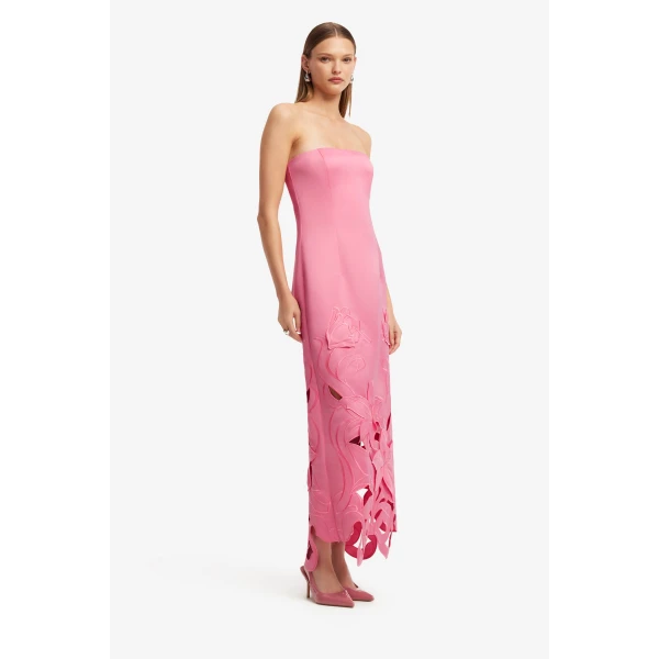 Leo Lin Rayna Appliqué Bustier Maxi Dress  - Leo Lin Dress - Australian Luxury Fashion - Shop at Luxury Shoes 