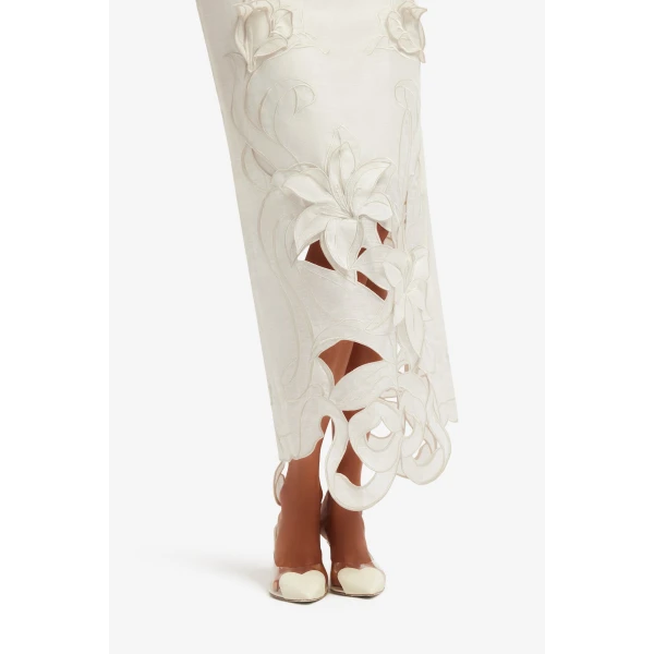 Leo Lin Rayna Appliqué Bustier Maxi Dress  - Leo Lin Dress - Australian Luxury Fashion - Shop at Luxury Shoes 