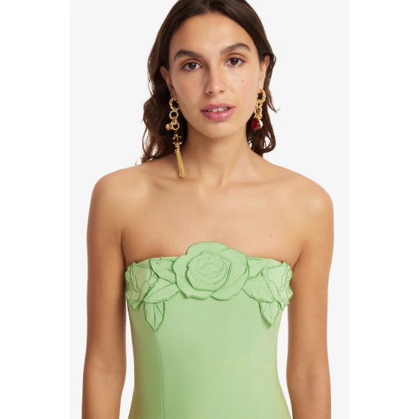 Leo Lin Rayna Appliqué Bustier Maxi Dress  - Leo Lin Dress - Australian Luxury Fashion - Shop at Luxury Shoes 