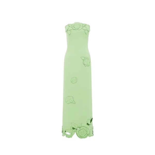 Leo Lin Rayna Appliqué Bustier Maxi Dress  - Leo Lin Dress - Australian Luxury Fashion - Shop at Luxury Shoes 