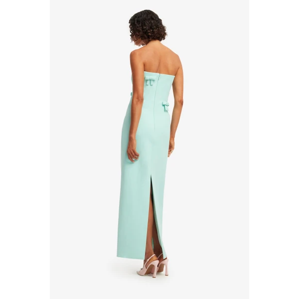 Leo Lin Rayna Bow Bustier Maxi Dress  - Leo Lin Dress - Australian Luxury Fashion - Shop at Luxury Shoes 