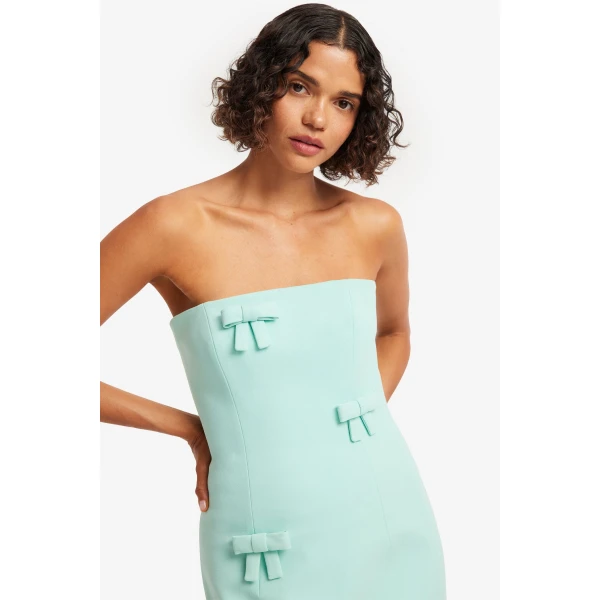 Leo Lin Rayna Bow Bustier Maxi Dress  - Leo Lin Dress - Australian Luxury Fashion - Shop at Luxury Shoes 