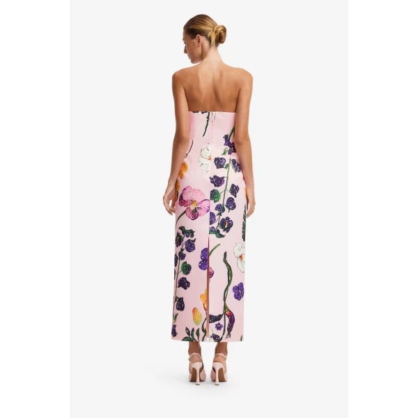 Leo Lin Rayna Printed Bustier Maxi Dress  - Leo Lin Dress - Australian Luxury Fashion - Shop at Luxury Shoes 