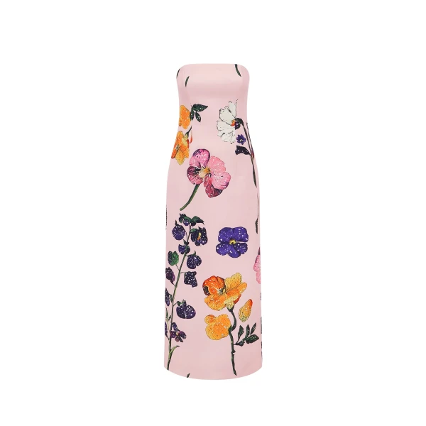 Leo Lin Rayna Printed Bustier Maxi Dress  - Leo Lin Dress - Australian Luxury Fashion - Shop at Luxury Shoes 