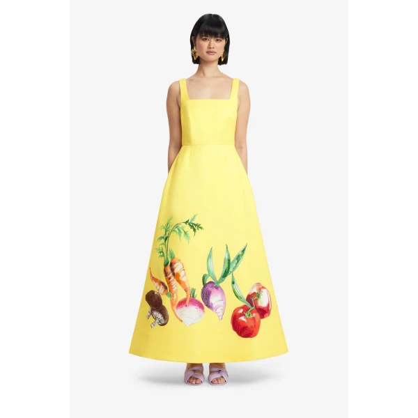 Leo Lin Rianne Appliqué Maxi Dress  - Leo Lin Dress - Australian Luxury Fashion - Shop at Luxury Shoes 