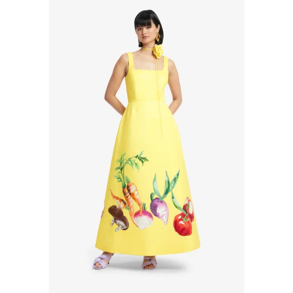 Leo Lin Rianne Appliqué Maxi Dress  - Leo Lin Dress - Australian Luxury Fashion - Shop at Luxury Shoes 