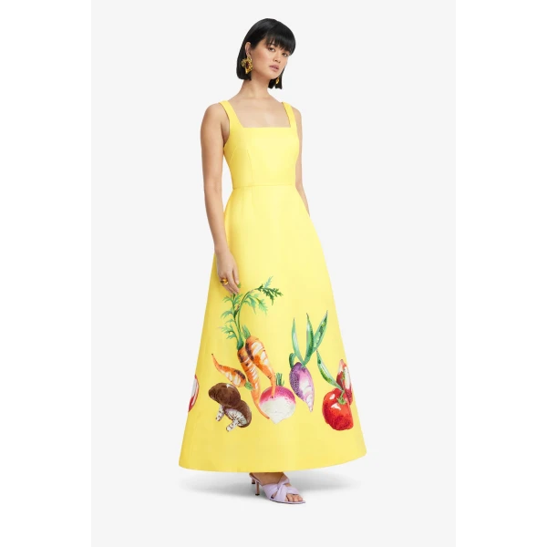 Leo Lin Rianne Appliqué Maxi Dress  - Leo Lin Dress - Australian Luxury Fashion - Shop at Luxury Shoes 