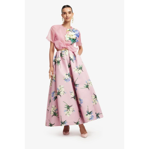 Leo Lin Riley Embroidered Sleeve Top  - Leo Lin Dress - Australian Luxury Fashion - Shop at Luxury Shoes 