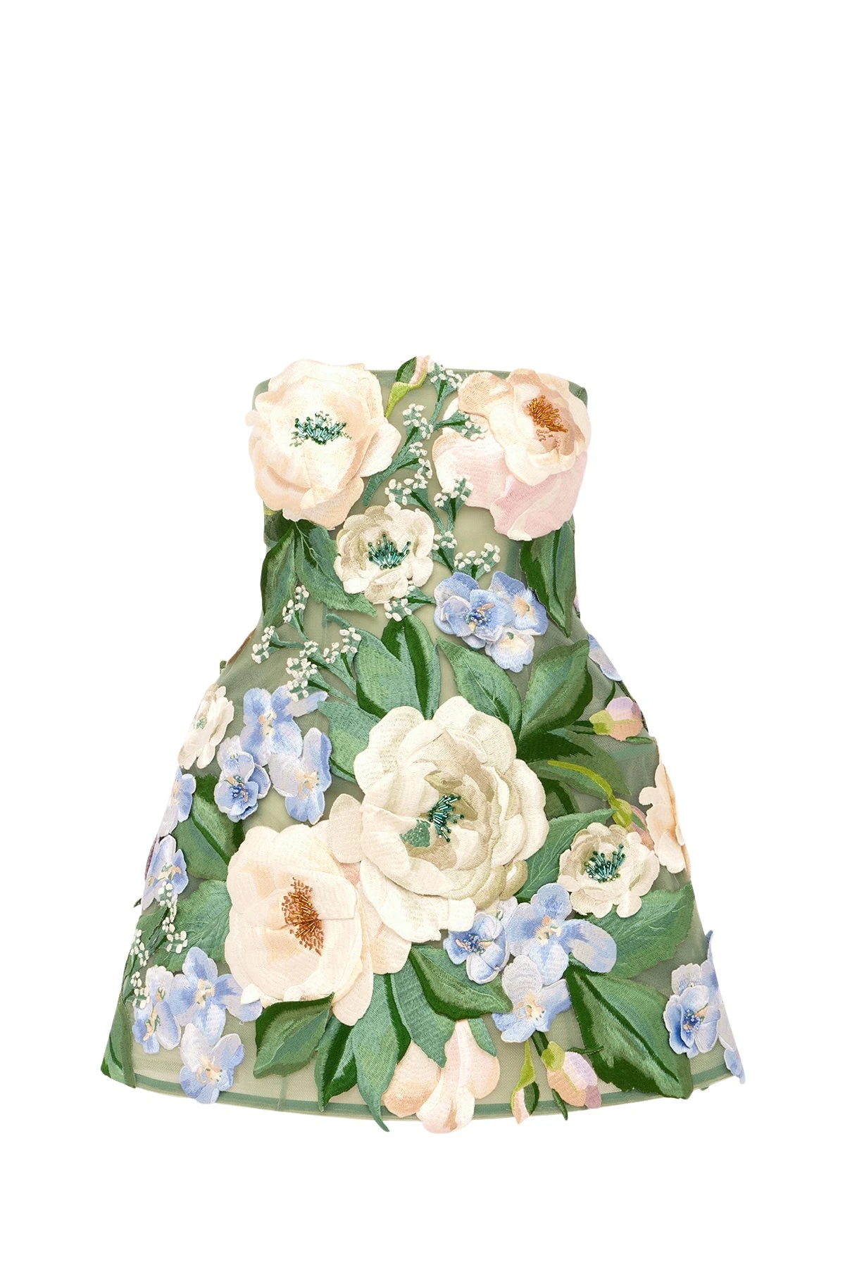 Leo-Lin-Roselle-Floral-Hand-Embroidered-Bustier-Mini-Dress71350_nobg Leo Lin Roselle Floral Hand Embroidered Bustier Mini Dress - Leo Lin Dress - Australian Luxury Fashion - Shop at Luxury Shoes