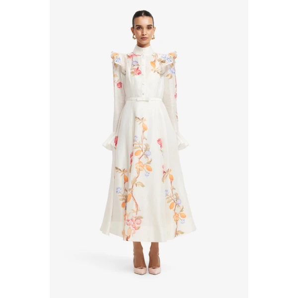 Leo Lin Selina Butterfly Sleeve Midi Dress  - Leo Lin Dress - Australian Luxury Fashion - Shop at Luxury Shoes 