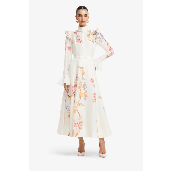 Leo Lin Selina Butterfly Sleeve Midi Dress  - Leo Lin Dress - Australian Luxury Fashion - Shop at Luxury Shoes 
