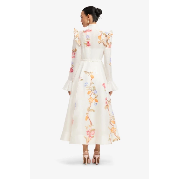 Leo Lin Selina Butterfly Sleeve Midi Dress  - Leo Lin Dress - Australian Luxury Fashion - Shop at Luxury Shoes 
