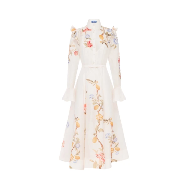 Leo Lin Selina Butterfly Sleeve Midi Dress  - Leo Lin Dress - Australian Luxury Fashion - Shop at Luxury Shoes 
