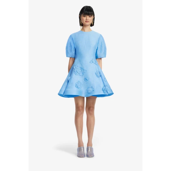 Leo Lin Simona Appliqué Mini Dress  - Leo Lin Dress - Australian Luxury Fashion - Shop at Luxury Shoes 