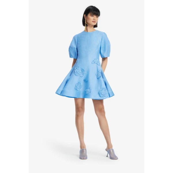 Leo Lin Simona Appliqué Mini Dress  - Leo Lin Dress - Australian Luxury Fashion - Shop at Luxury Shoes 