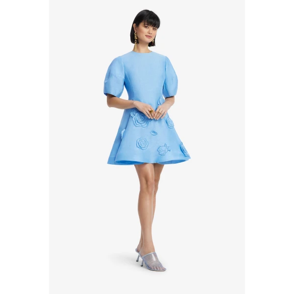 Leo Lin Simona Appliqué Mini Dress  - Leo Lin Dress - Australian Luxury Fashion - Shop at Luxury Shoes 
