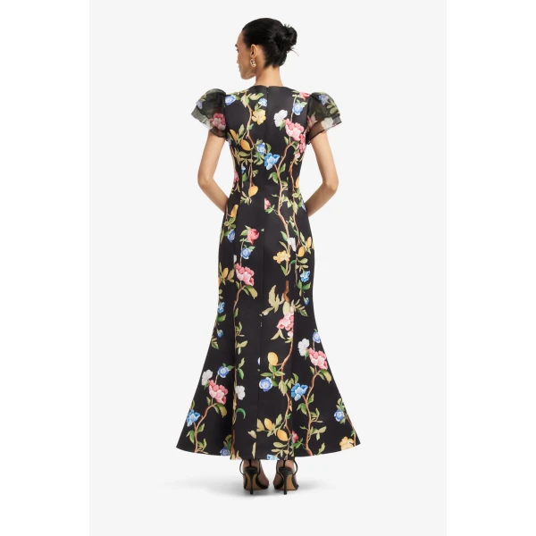 Leo Lin Sofia Embellished Puff Sleeve Maxi Dress  - Leo Lin Dress - Australian Luxury Fashion - Shop at Luxury Shoes 
