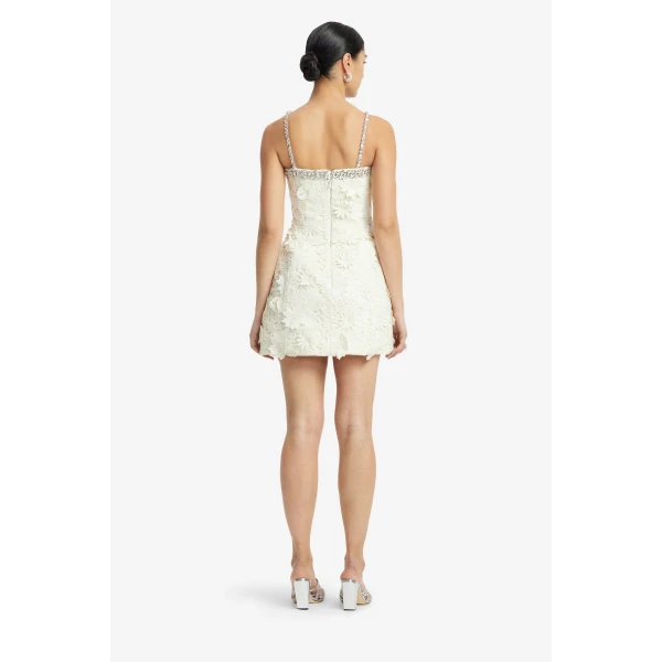 Leo Lin Sophia Embellished Lace Mini Dress  - Leo Lin Dress - Australian Luxury Fashion - Shop at Luxury Shoes 