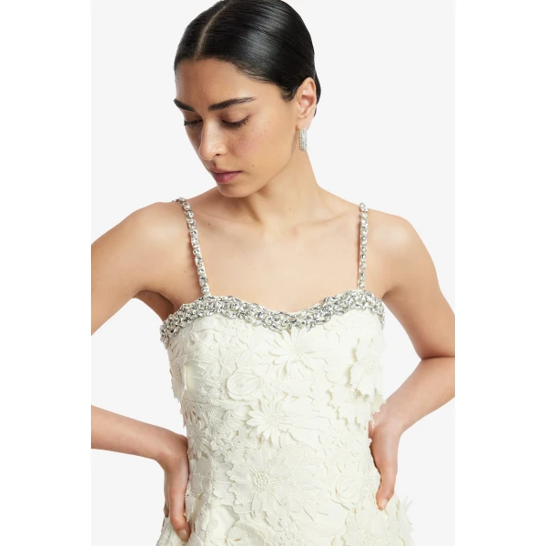 Leo Lin Sophia Embellished Lace Mini Dress  - Leo Lin Dress - Australian Luxury Fashion - Shop at Luxury Shoes 