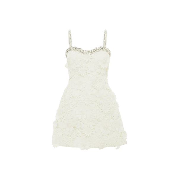 Leo Lin Sophia Embellished Lace Mini Dress  - Leo Lin Dress - Australian Luxury Fashion - Shop at Luxury Shoes 