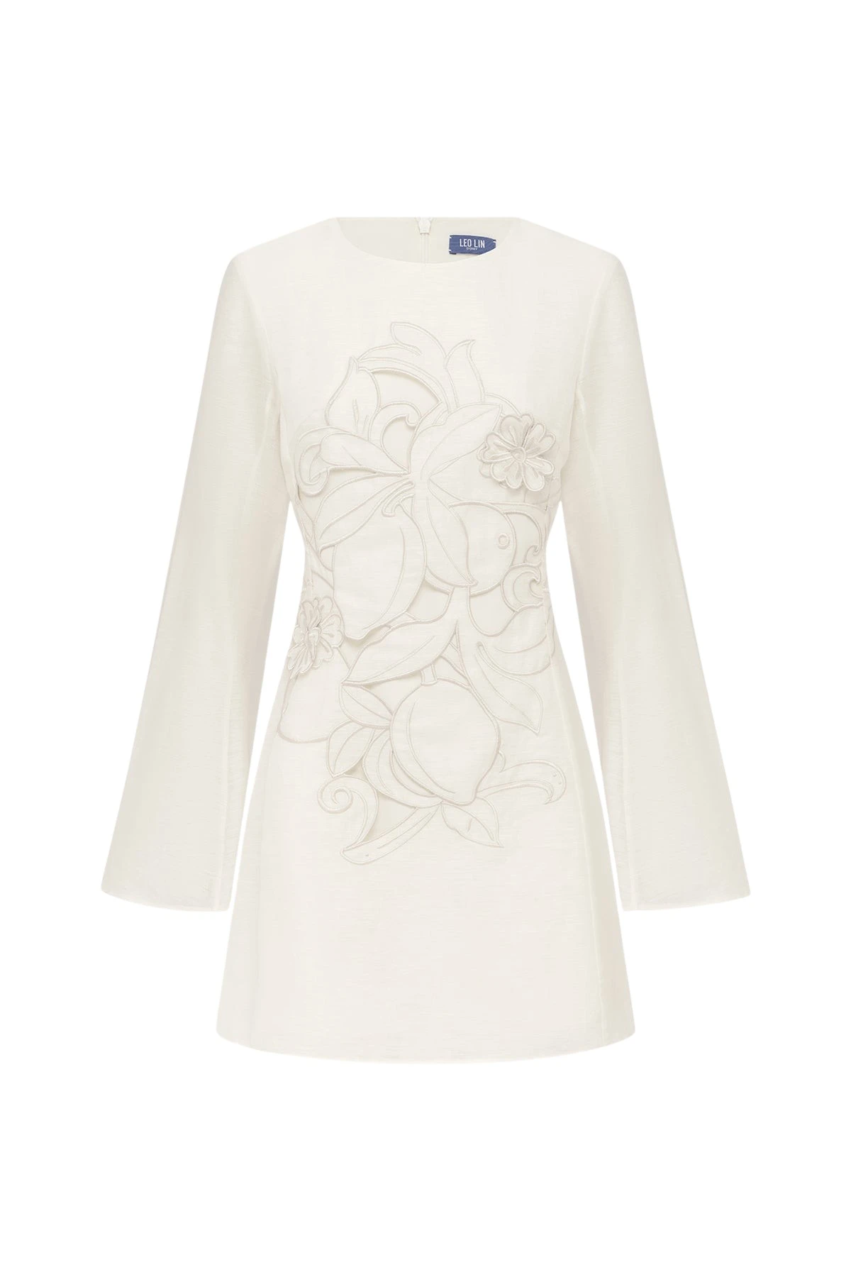 Leo-Lin-Suzanne-Applique-Bell-Sleeve-Mini-Dress56065_nobg Leo Lin Suzanne Appliqué Bell Sleeve Mini Dress - Leo Lin Dress - Australian Luxury Fashion - Shop at Luxury Shoes