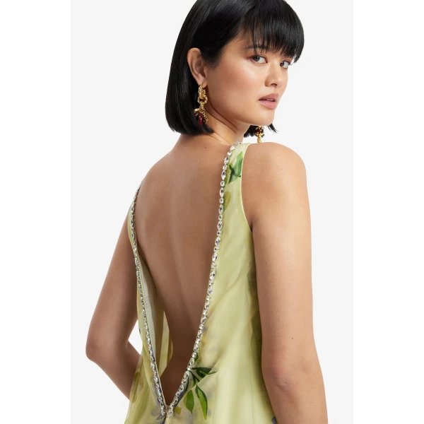 Leo Lin Yumei Embellished Open Back Gown  - Leo Lin Dress - Australian Luxury Fashion - Shop at Luxury Shoes 