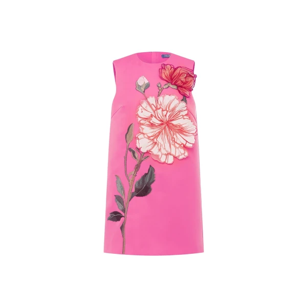 Leo Lin Yvonne Appliqué Floral Mini Dress  - Leo Lin Dress - Australian Luxury Fashion - Shop at Luxury Shoes 