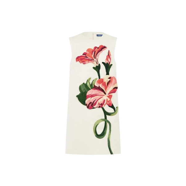 Leo Lin Yvonne Appliqué Floral Mini Dress  - Leo Lin Dress - Australian Luxury Fashion - Shop at Luxury Shoes 