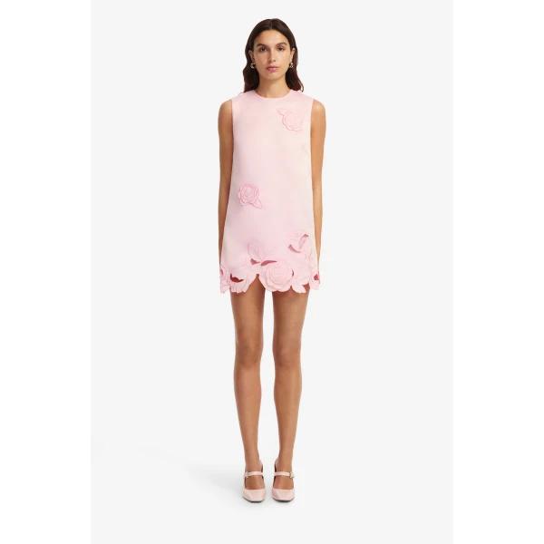 Leo Lin Yvonne Appliqué Mini Dress  - Leo Lin Dress - Australian Luxury Fashion - Shop at Luxury Shoes 