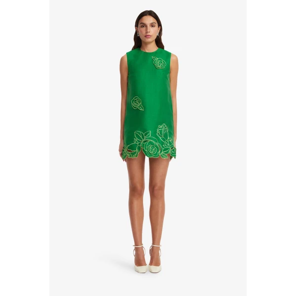 Leo Lin Yvonne Appliqué Mini Dress  - Leo Lin Dress - Australian Luxury Fashion - Shop at Luxury Shoes 