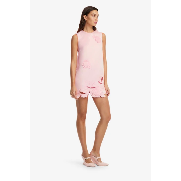 Leo Lin Yvonne Appliqué Mini Dress  - Leo Lin Dress - Australian Luxury Fashion - Shop at Luxury Shoes 