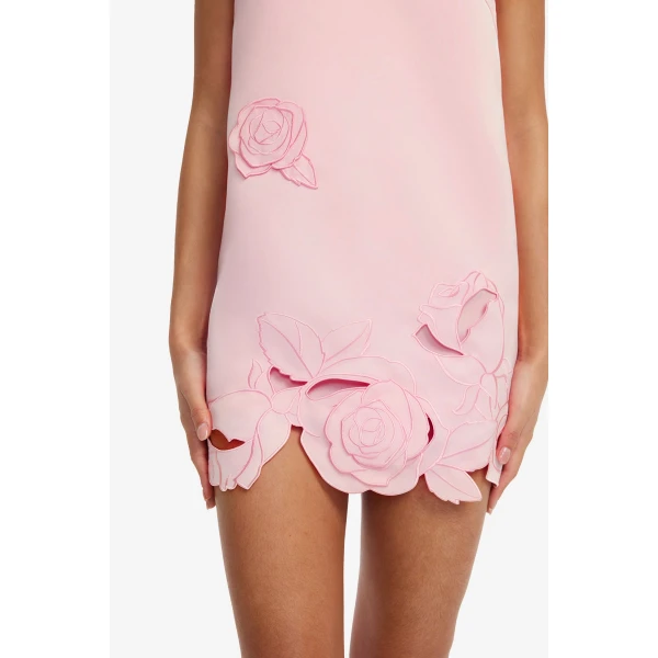 Leo Lin Yvonne Appliqué Mini Dress  - Leo Lin Dress - Australian Luxury Fashion - Shop at Luxury Shoes 