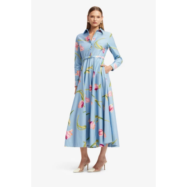 Leo Lin Zara Shirt Midi Dress  - Leo Lin Dress - Australian Luxury Fashion - Shop at Luxury Shoes 