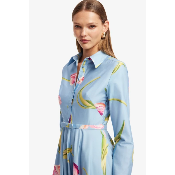 Leo Lin Zara Shirt Midi Dress  - Leo Lin Dress - Australian Luxury Fashion - Shop at Luxury Shoes 